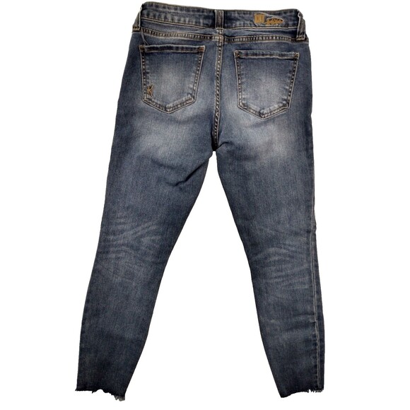 Kut From The Kloth Raw Hem Skinny Leg Distressed Jeans Size 4 Waist 25 Inseam 25 - Picture 2 of 10
